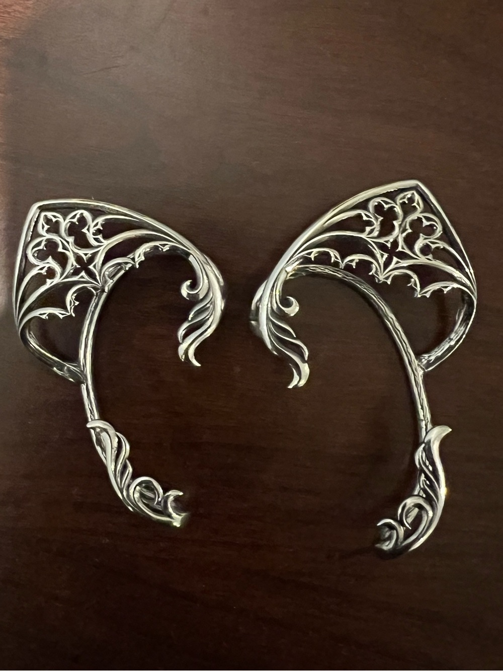 Elf / Renaissance Fair / Cosplay Silver Filigree Ear Cuffs - Pair